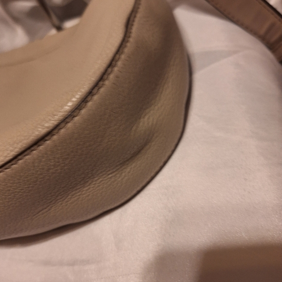 Michael Kors Elsey gray leather saddle bag crossbody with Tassels 10x8 euc - Picture 9 of 13